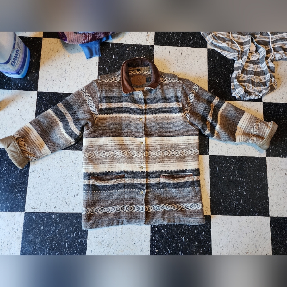 Vintage Woolrich Striped Aztec Blanket Jacket